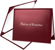 Diploma Cover 8.5" x11" Diploma Holder of Graduation Leatherette Padded Certific