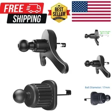2 Pack Air Vent Clips Universal Car Mount 0.67in 17mm Joint Ball Head Base St...