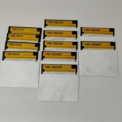 Borland TURBO PASCAL 5.5 | Debugger 1.5 | Assembler 1.0 | Set of 11 Floppy Disks