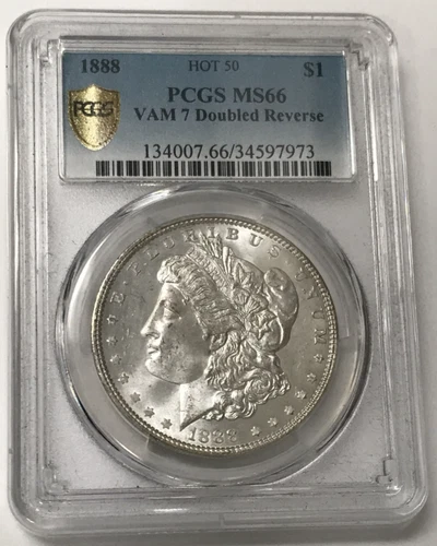 1888 $1 Silver Morgan Dollar PCGS MS66 - Hot 50 VAM 7 Doubled Reverse
