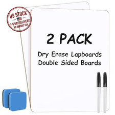 MaxGear Double Sided Dry Erase Board, 9'' x 12'' Small White 2