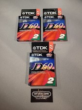 TDK D60 Dynamic Performance High Output Type 1 Audio Cassette Tape Pack of 6 NEW