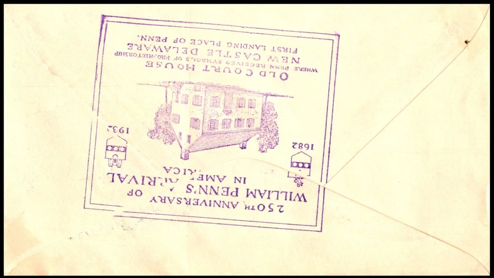 724-26 William Penn FDC / Linprint Cachet, OF, Addressed, Clean Cover - Image 4 of 4