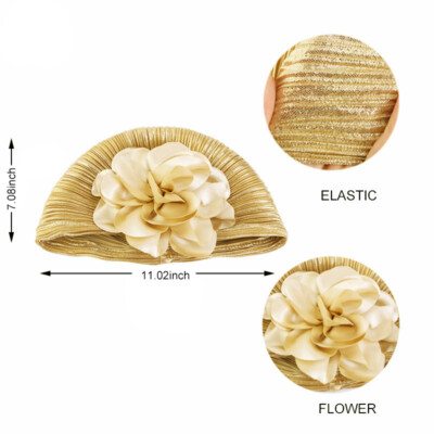 flower  Muslim Women Flower Hijab Hat Turban Hair Loss Bonnet Cap Beanies