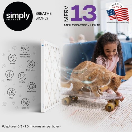 Simply Filters 20x23x1 MERV 13, MPR 1500, AC Furnace HVAC Air Filter - Picture 3 of 56