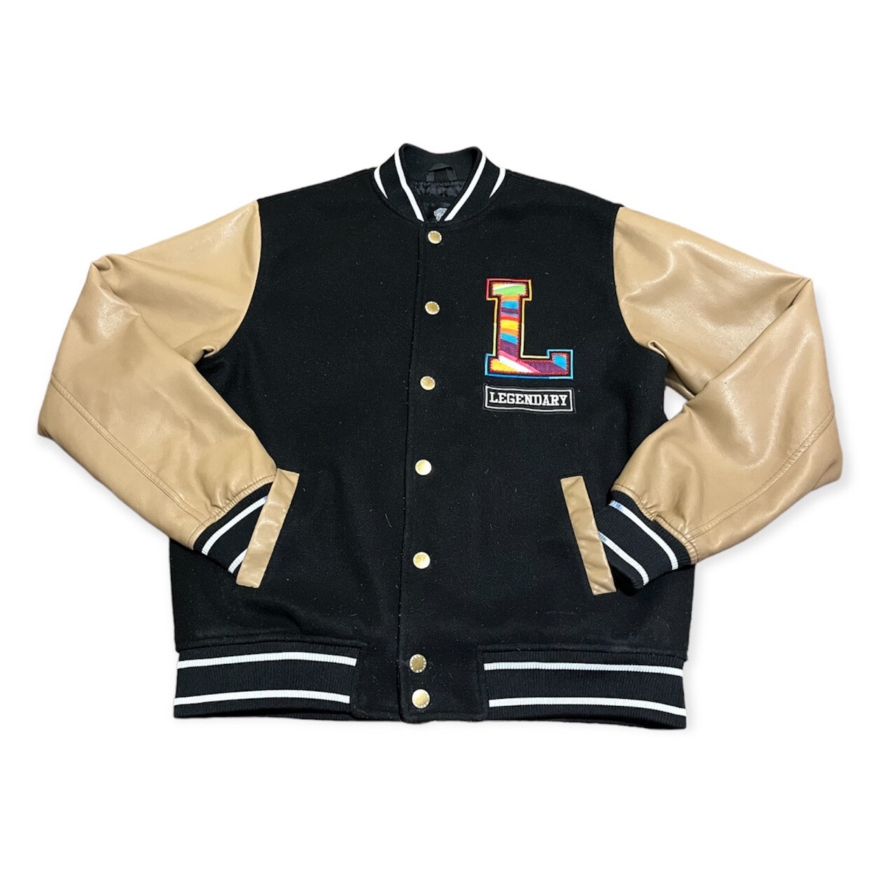 Switch Remarkable Varsity Jacket Black Button Men… - image 1