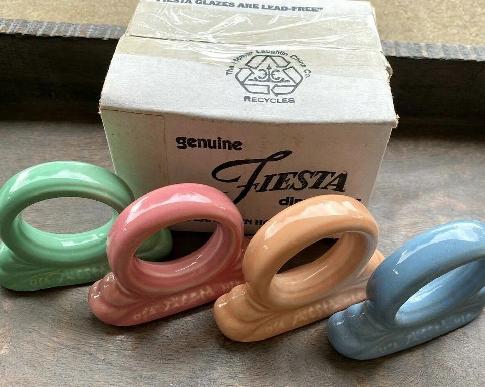 HOMER LAUGHLIN New 1st Quality Discontinued Fiesta Napkin Ring (1) Retired Colors mix and match
