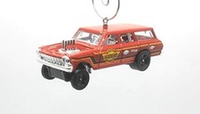 Christmas Ornament for 1964 Chevy Nova Gasser Red