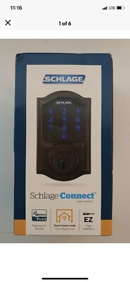 NEW SCHLAGE Connect Camelot Aged Bronze Smart Deadbolt w Alarm BE469ZP V CAM 716