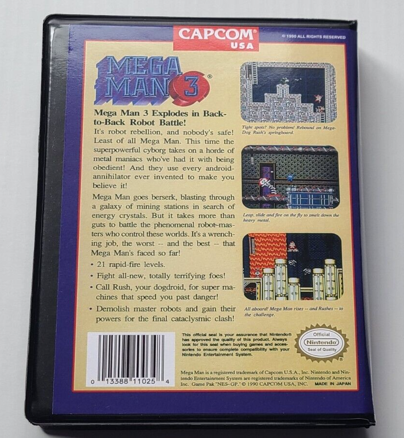 Mega Man 3 III CASE ONLY Nintendo NES Box ANY 4+ 20% OFF A+