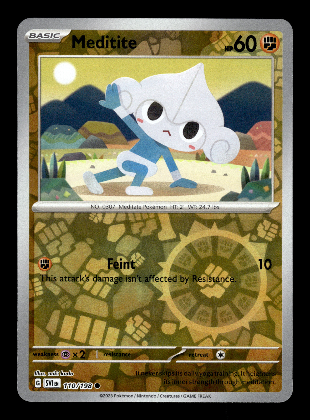 Pokemon TCG: Scarlet & Violet (Base Set) - Meditite 110/198 - Reverse Holo