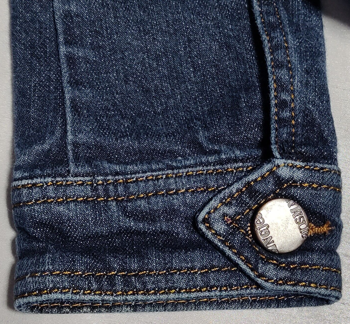 MANGO MNG JEANS Juniors Large Dark Wash Cropped Stretch Denim Jean Jacket thumbnail 8