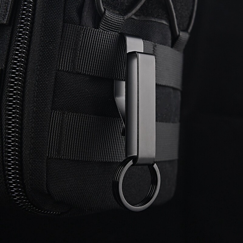 2X(2 Sets Duty Belt Key Holder, Belt Key Clip, Stainless Steel Belt