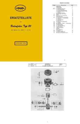 Ersatzteilkatalog Ackerfräse Hacke Motorhacke Einachser DUZ Typ 20