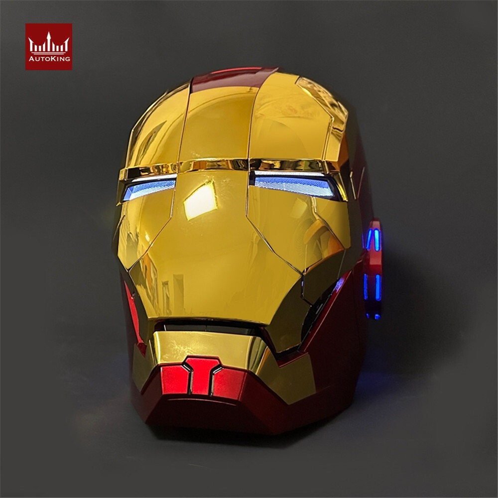 SALE アイアンマン IRONMANMask アイアンマンヘルメット　GOLD AUTOKING Iron Man MK5 Helmet Gold Ver 1:1 Wearable Voice