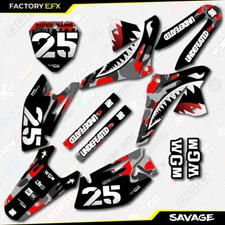 Gray & Red Savage Camo Graphics Kit fits 08-22 Suzuki DRZ125 DRZ 125 decals 2008