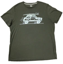 Old Navy Soft-Washed Jeep and Surfboard Graphic Tee Shirt Beach Sport Gray XL