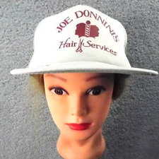 Vintage JOE DONNINI'S Hair Serv Cap Hat Embroidered Mesh Back Snapback Adj NEW