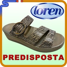 SANDALI LOREN PELLE C/VELCRO®  ZEBRA PERLATO PIANTA LARGA PREDISPOSTA  CALZATA L