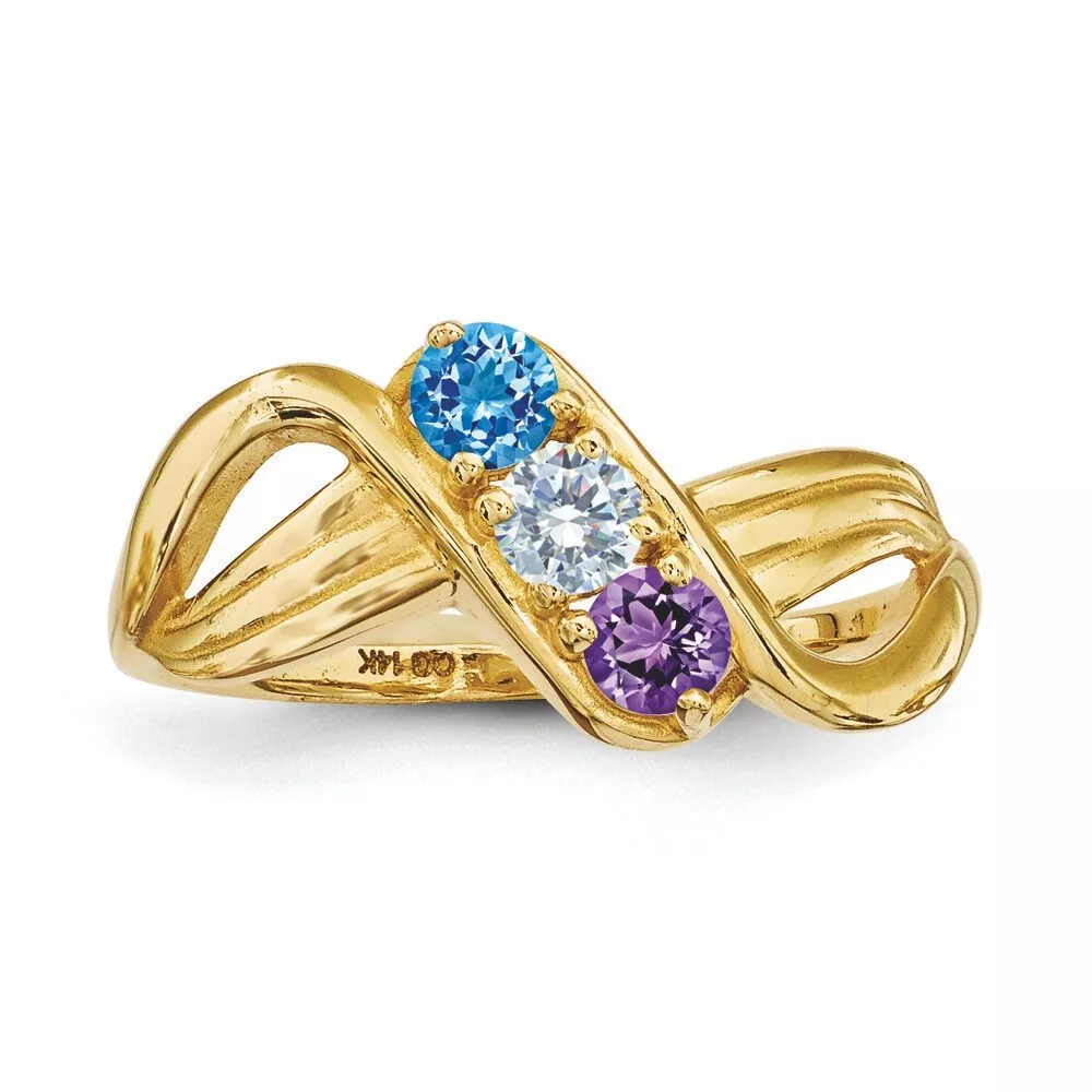 Ring with 2024 family birthstones