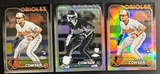 2024 Topps Chrome Colton Cowser #278 Lot (3) Refractor + Negative + Base