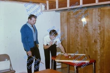 1966 35mm Slide Carrom Board Game Man Boy Playing #6534