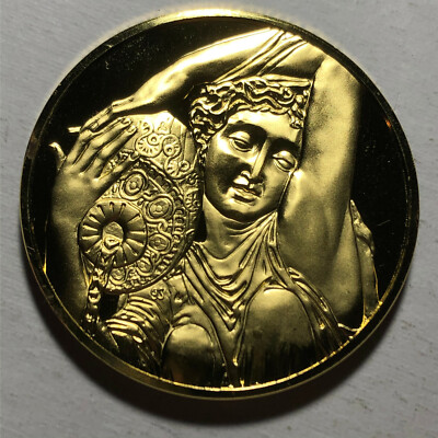 Franklin Mint Water Nymph 2 oz 24k Gold .925 Silver Proof Medal