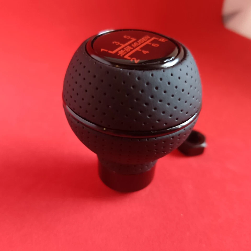 BLACK LEATHER MUGEN 6SP JDM SPORT SHIFT GEAR KNOB for CIVIC MKX MK9 ACCORD COUPE - Image 3 of 4