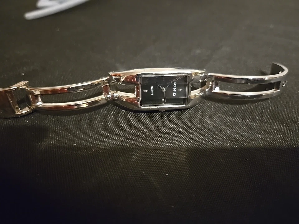 Women's Kimio Quartz Watch Silver Tone Bracelet Adjustable Band Tested & Works - Image 2 of 4