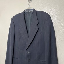 Giorgio Armani Le Collezioni Blazer Mens 42 Black Striped