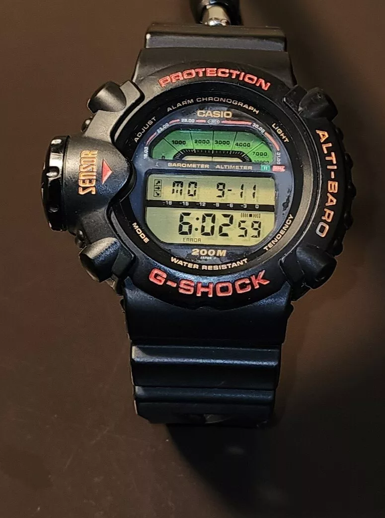RARE VINTAGE CASIO G-SHOCK DW-6500 1160 SKYFORCE ALTI-BARO WATCH NEW BATTERY