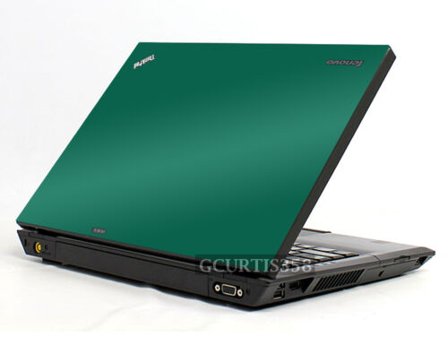 GREEN Vinyl Lid Skin Cover Decal fits IBM Thinkpad T500 Laptop - Afbeelding 1 van 1
