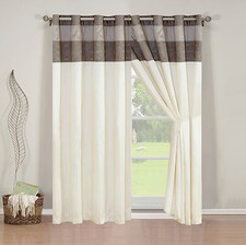 "Bolero" Ready Made Fully Lined Ring Top Eyelet Curtains Available In 7 Sizes 