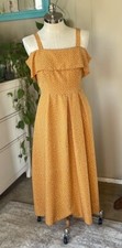 Burnt orange polka dot dress, plus size 0X