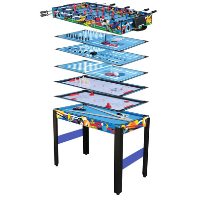 Spieltisch 12 in 1 Billard Billard Tischtennis Fußball Airhockey Bowling 4FT