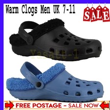 Warm Clogs Adult Mens Ladies Winter Work Slipper crocs Slip Shoes UK Size 7-11