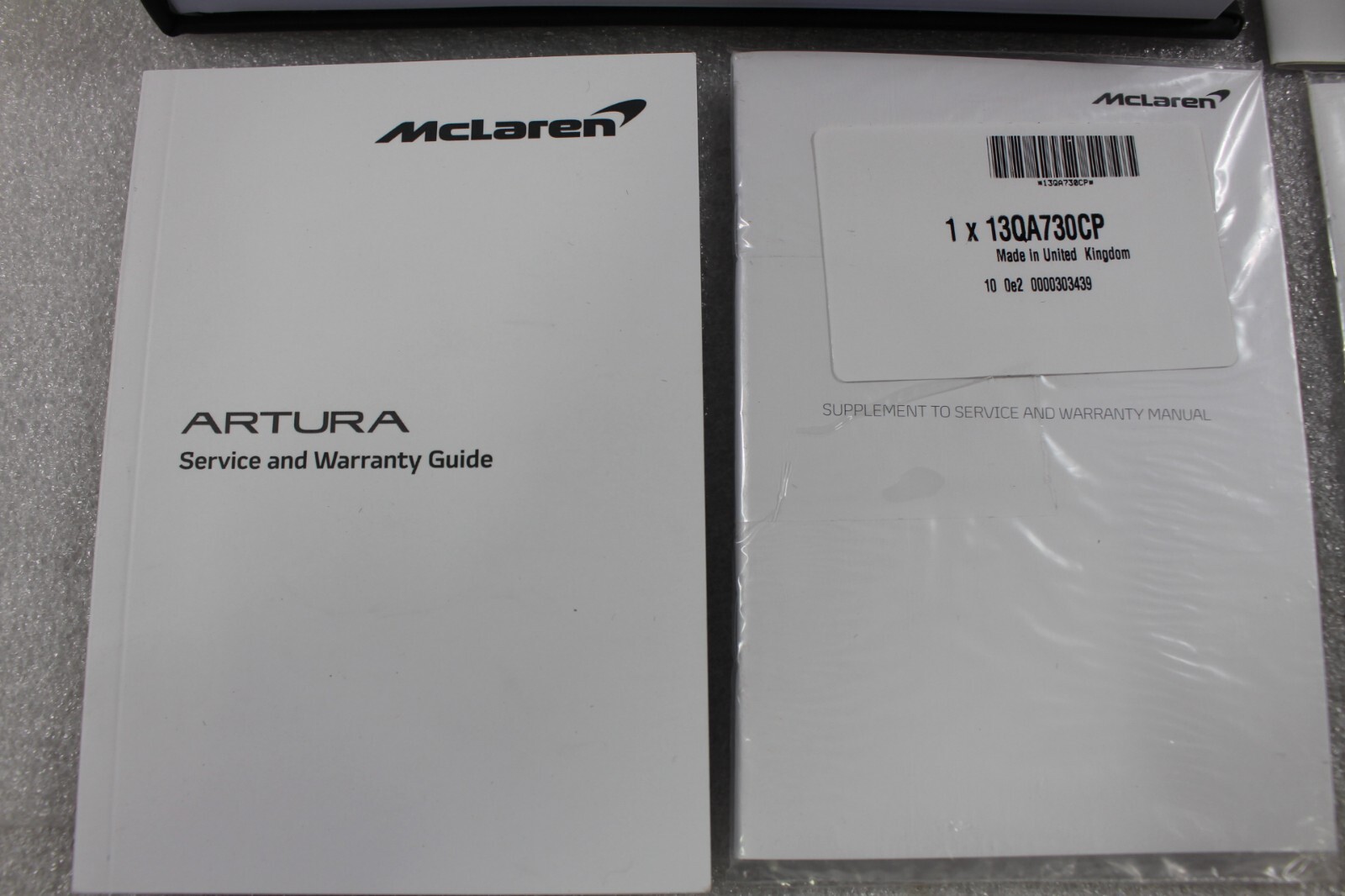 2020 McLaren Artura, Owners Manual w/Case & Books, Used