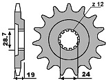 Pignon avant 15 dents acier forgé Kawasaki GPZ 1000RX 630
