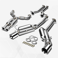 Dual Cat Back Exhaust System For 09-20 Nissan 370Z Z34 3.7L 4.5" Muffler Tips