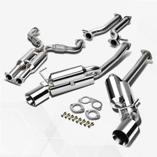 Dual Cat Back Exhaust System For 09-20 Nissan 370Z Z34 3.7L 4.5" Muffler Tips