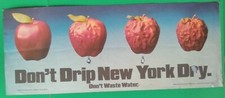 Vintage 1980's NYC Subway Train Art Poster Don't Drip NY Dry