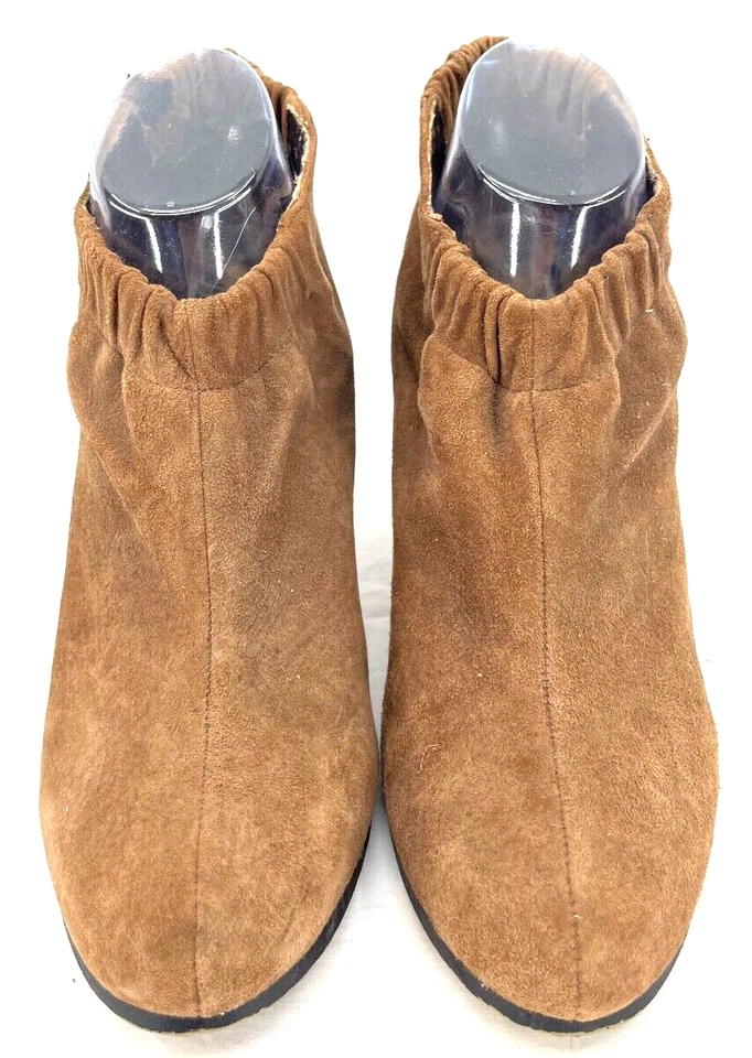Sam Edelman Simone Elástico Marrón Gamuza Cuero Tacón Botín Zapatos Para Mujer 9 M Foto 4 de 4