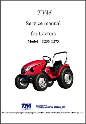TYM T233 - T273 HST Tractor Repair Service Workshop Manual CD - T233HST T273HST