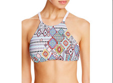 RED CARTER WOMEN'S FREE SPIRIT BRAIDED BACK BIKINI SWIM TOP WHITE SMALL NEW  89