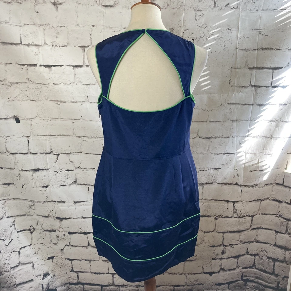 Thread Social Dress Womens Size 12 Blue Sleeveless Pockets Open Back Sheath - Image 4 of 4