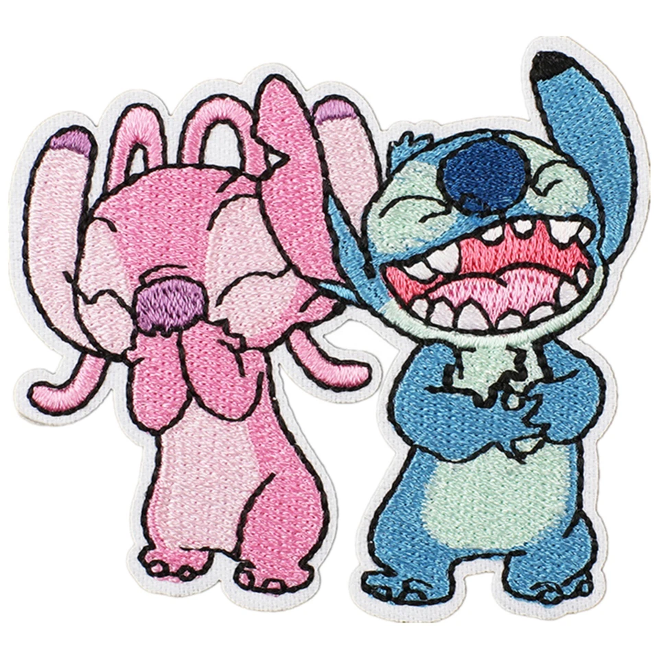 Stitch and Angel lron on Patches 19 Pieces, Morale Patches for Clothing Jeans - Image 3 of 4
