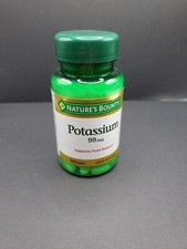 Nature's Bounty Potassium 99mg Supplement Fluid Balance Support Caplets 100 Each