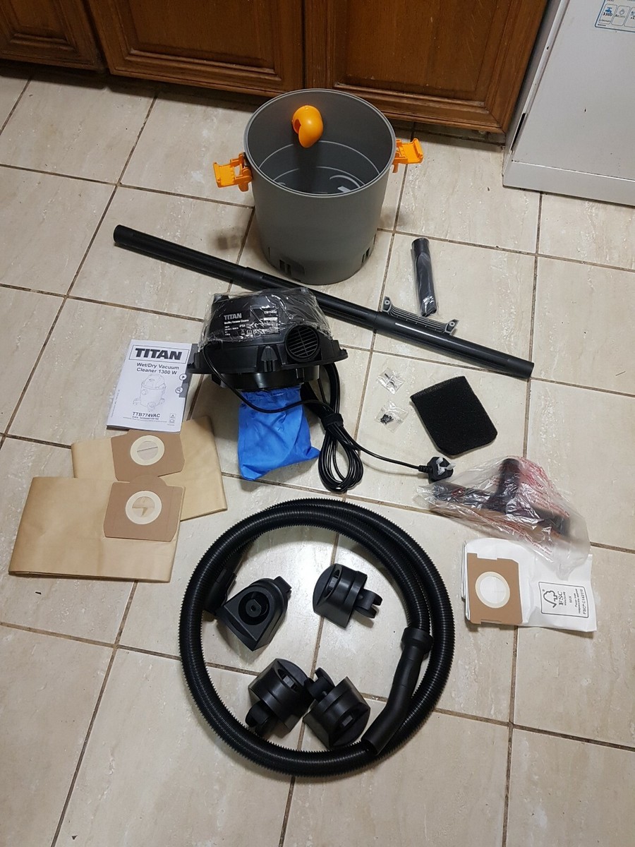 TITAN 1300W 16LTR WET & DRY HEAVY DUTY VACUUM BLOWER/HOOVER 240V +  