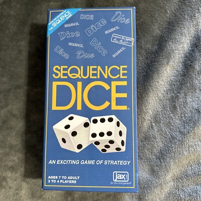 Sequence Dice: An Exciting Game of Strategy! By Jax Age 7-Adult Never  Opened NEW