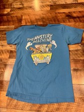 Scooby Doo The Mystery Machine Graphic T Shirt Blue Mens Size Medium Cotton
